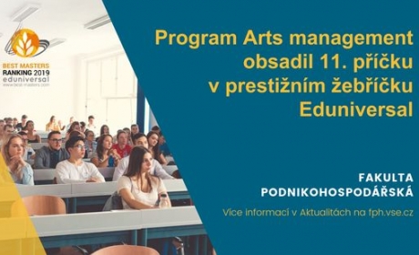 Arts management obsadil 11. místo v žebříčku Eduniversal