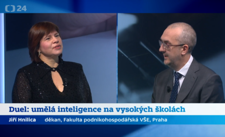 Jiří Hnilica v pořadu De facto na ČT24 v duelu na téma „Umělá inteligence na vysokých školách“