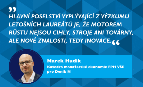 Marek Hudík pro Deník N: Nobelova cena za vztah mezi inovacemi a ekonomickým růstem