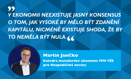 Martin Janíčko pro HN: Nulové zdanění prodejů nad 40 milionů korun nás může připravit o miliardy