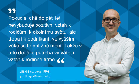 Jiří Hnilica o rodinných firmách v rozhovoru pro Ekonom