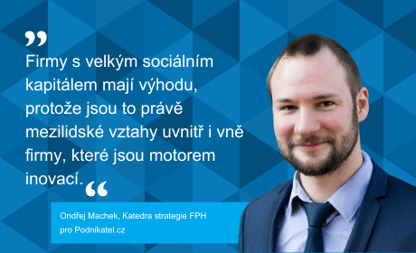 Článek Ondřeje Machka pro Podnikatel.cz o sociálním kapitálu a inovacích