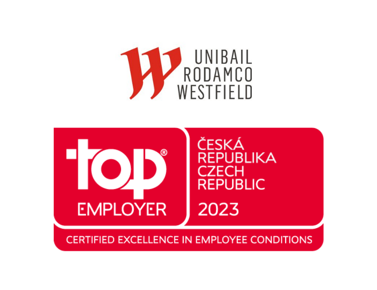 Náš firemní partner společnost Unibail-Rodamco-Westfield ČR získala ocenění Top Employer 2023