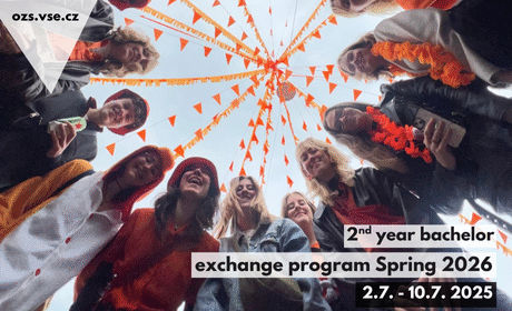 Přihlášky na semestrální výměnné pobyty v zahraničí v LS 2026 pro výjezdy ve 2. ročníku Bc. studia /2.-10.7. 2025/