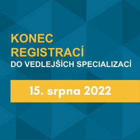 Uzávěrka registrací do vedlejších specializací na ZS 2022/23 se blíží /15.8./