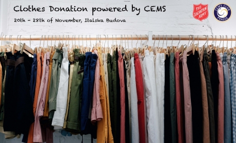 Sbírka oblečení pořádaná studenty programu CEMS